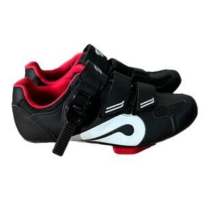 Peloton Shoes Womens 7 38 Black Red Cycling Shoes Bike Cleats‎ Biking Spinning